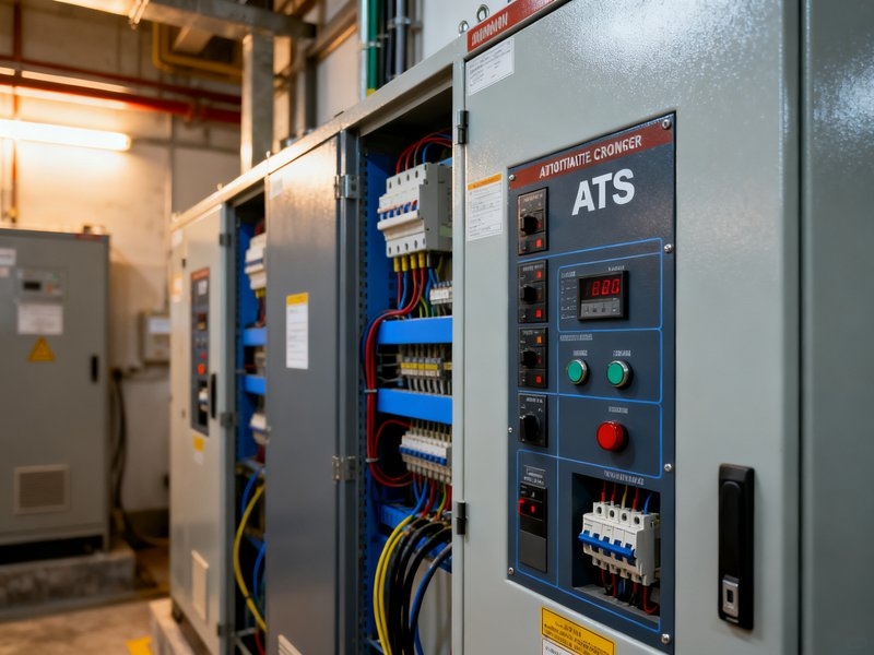 Tủ ATS 800A lắp đặt tại phòng kỹ thuật bệnh viện